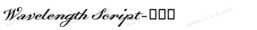 Wavelength Script字体转换